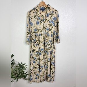 APRIL CORNELL Floral Midi Dress Size XXS